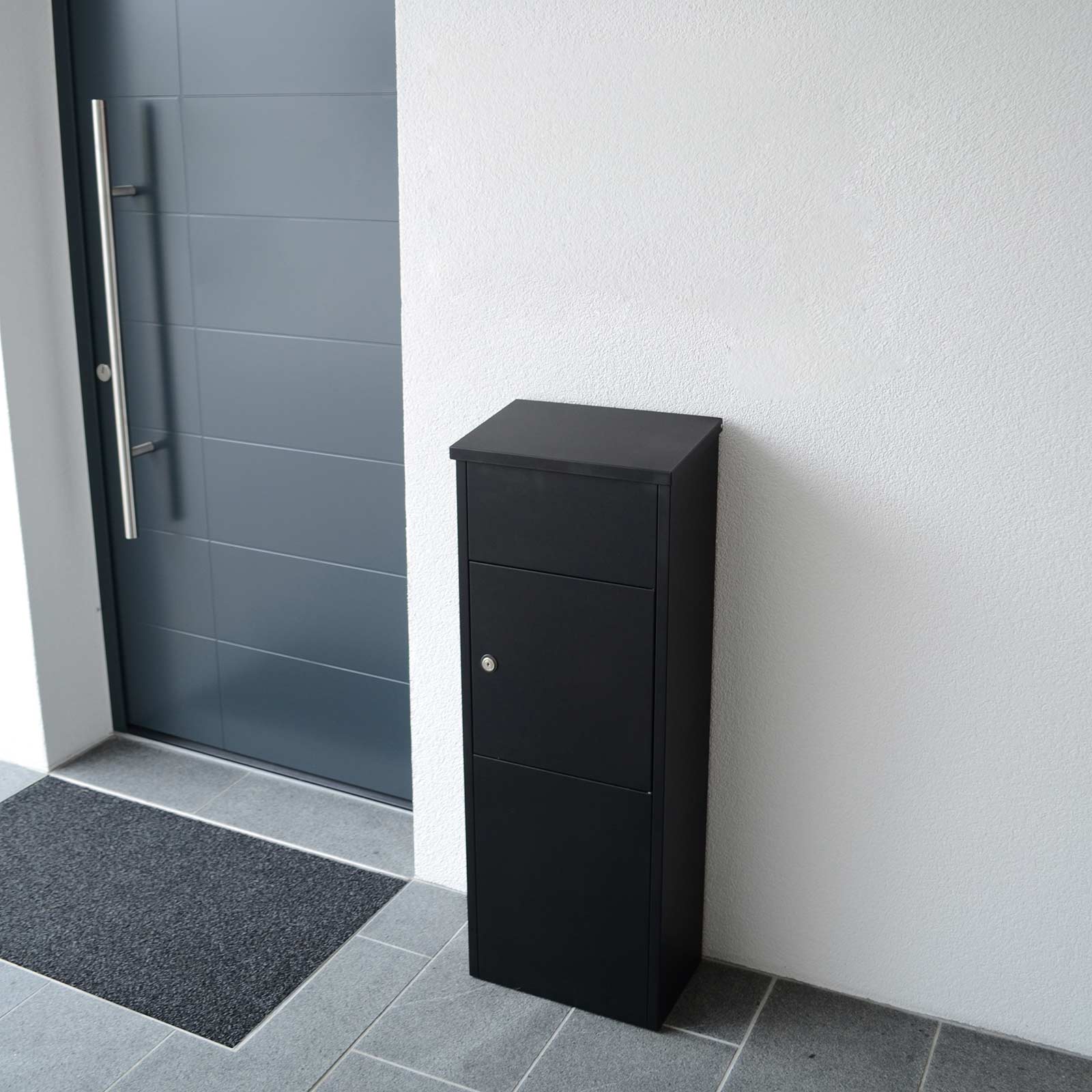 t05781 Rottner Comsafe Black Mailbox, 1050 mm x 380 mm x 230 mm