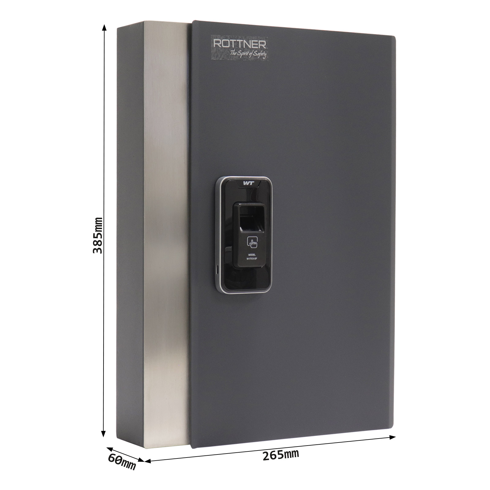 t06218 Rottner Comsafe T06218 Anthracite Steel Key Cabinet Wall