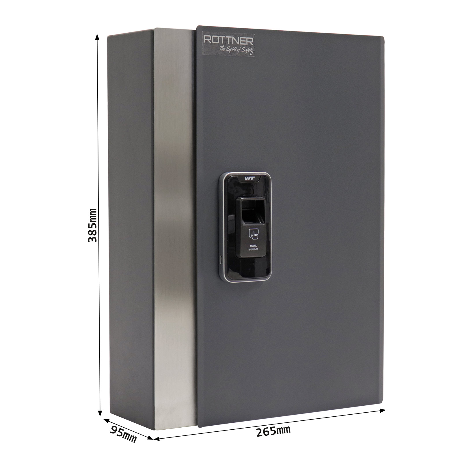 t06219 Rottner Comsafe T06219 Anthracite Steel Key Cabinet Wall