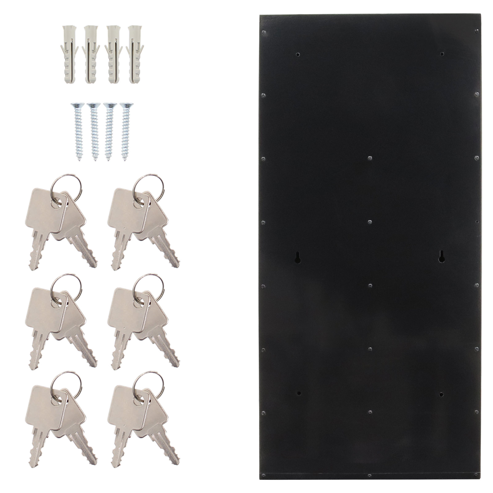 t06368 Rottner Comsafe Silver, Black Mailbox, 824 mm x 385mm x 140 mm