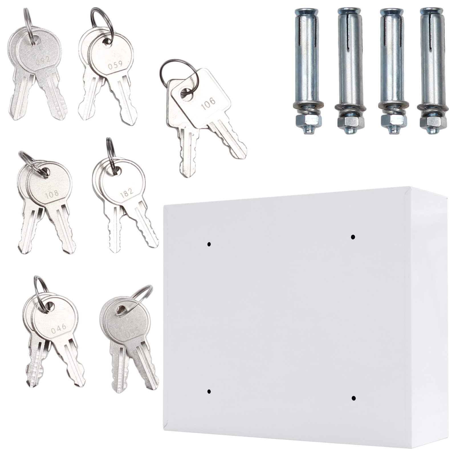 t06468 Rottner Comsafe T06468 White Steel Key Cabinet Wall