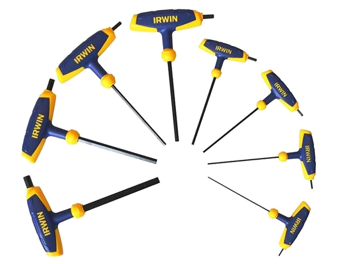 Irwin 8 piece T Metric Hex Key Set, Hex size 10.0 mm, 2.5 mm, 2 mm, 3.0 mm, 4.0 mm, 5.0 mm, 6.0 mm, 8.0 mm