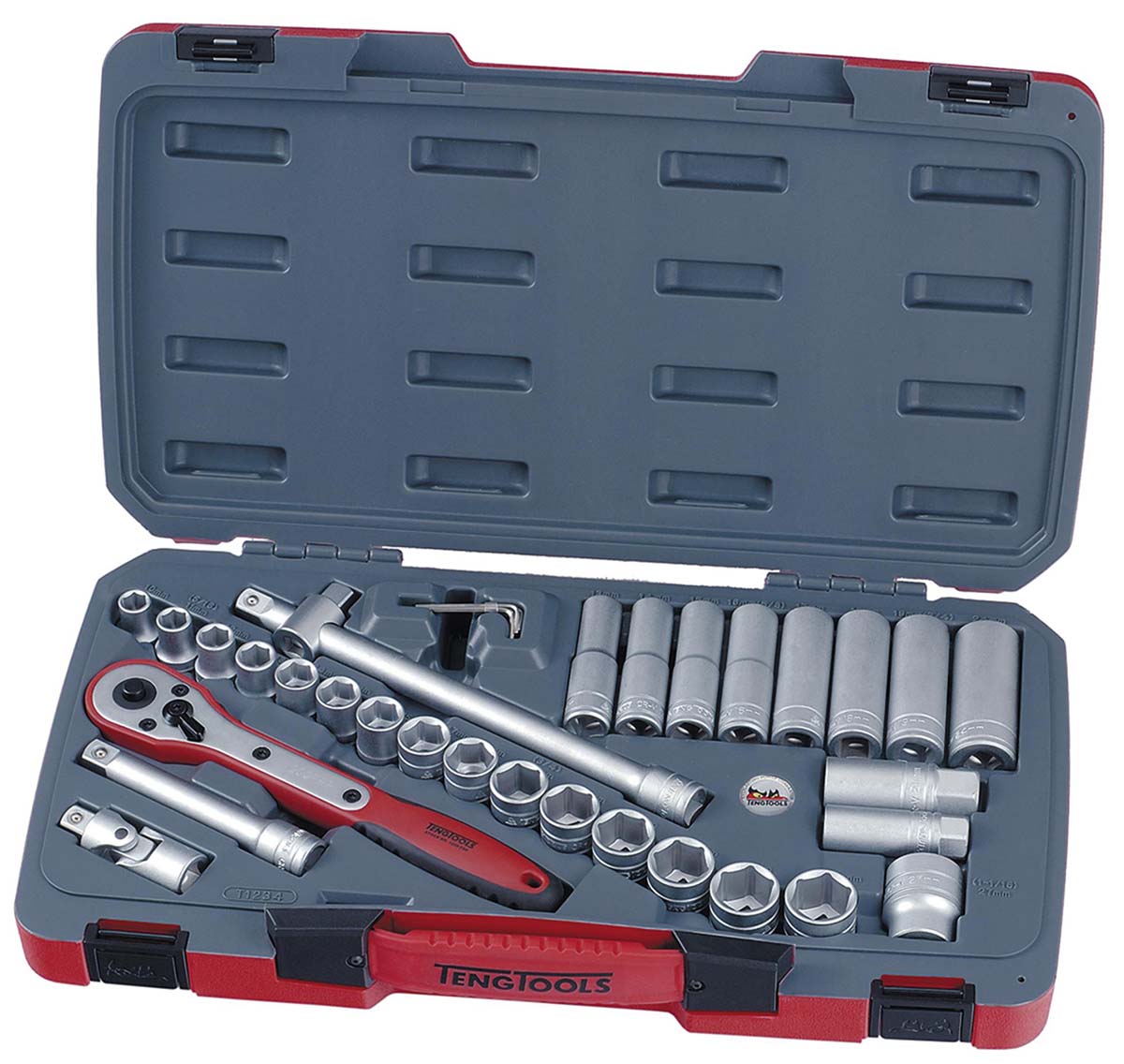 Teng Tools 34-Piece 1/2 in 6 Point Socket Set