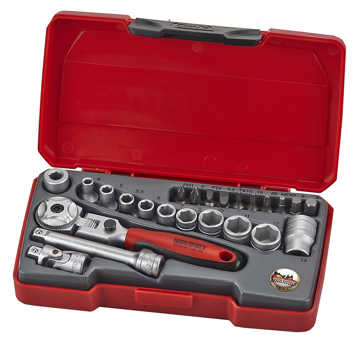 Teng Tools 20-Piece 1/4 in Hexagon Socket Set