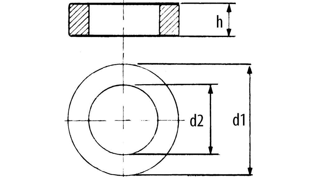 t200-2 Ametek Ferrite Ring Solid Toroidal Core 31.75 mm ID 50.8 mm OD