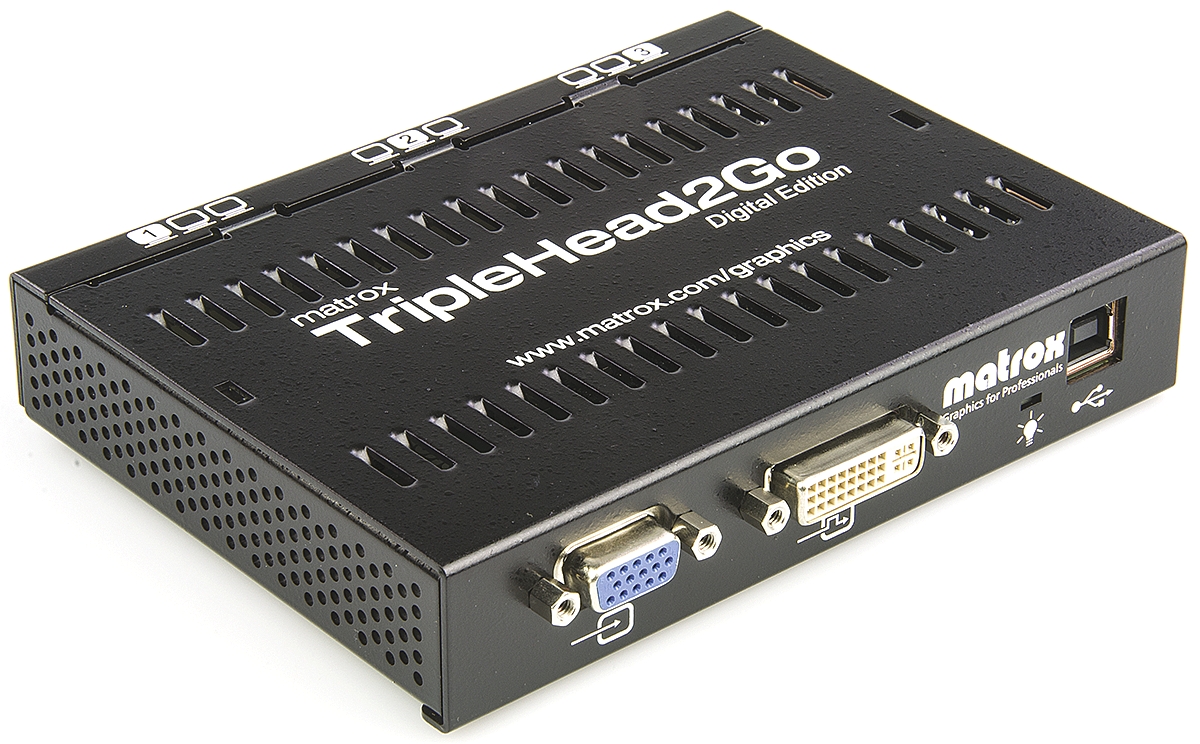 Matrox 4 Port 1 Input 3 Output DVI Multi-Monitor Adapter 5760 x 1080 pixel
