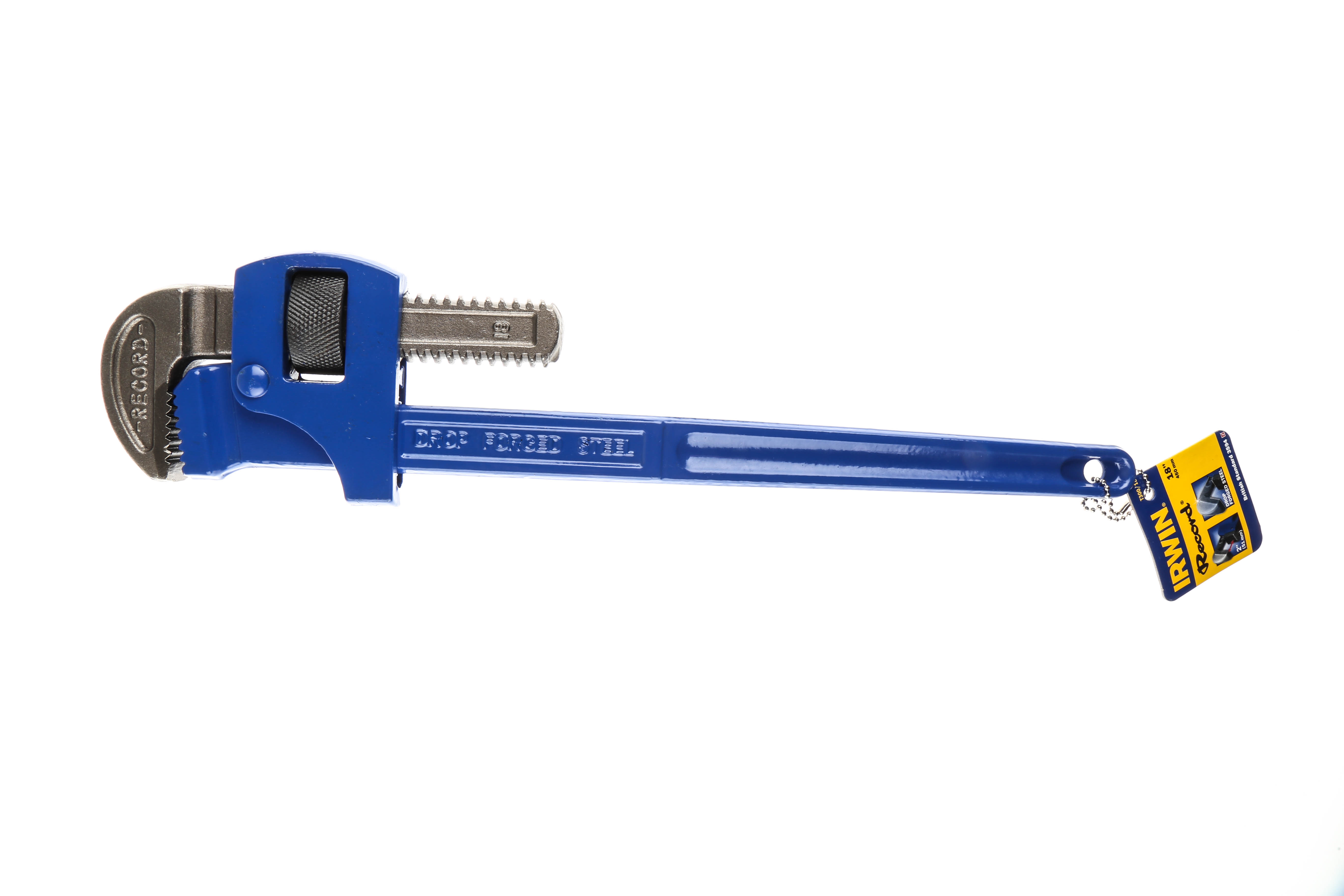 Irwin Pipe Wrench, 450 mm Overall, 51 mm Jaw Capacity, Metal Handle