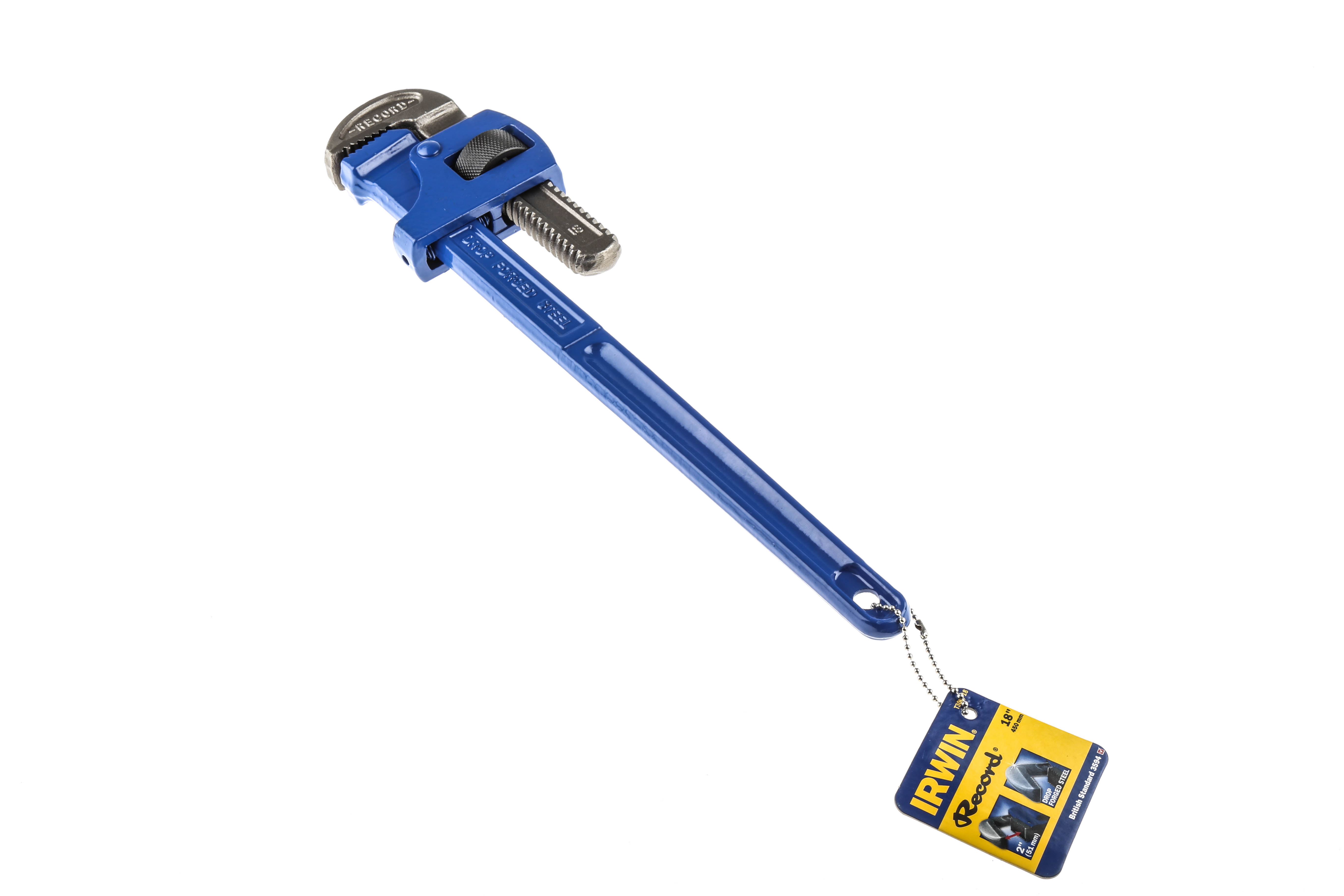 t30018 Irwin Pipe Wrench, 450 mm Overall, 51 mm Jaw Capacity, Metal Handle