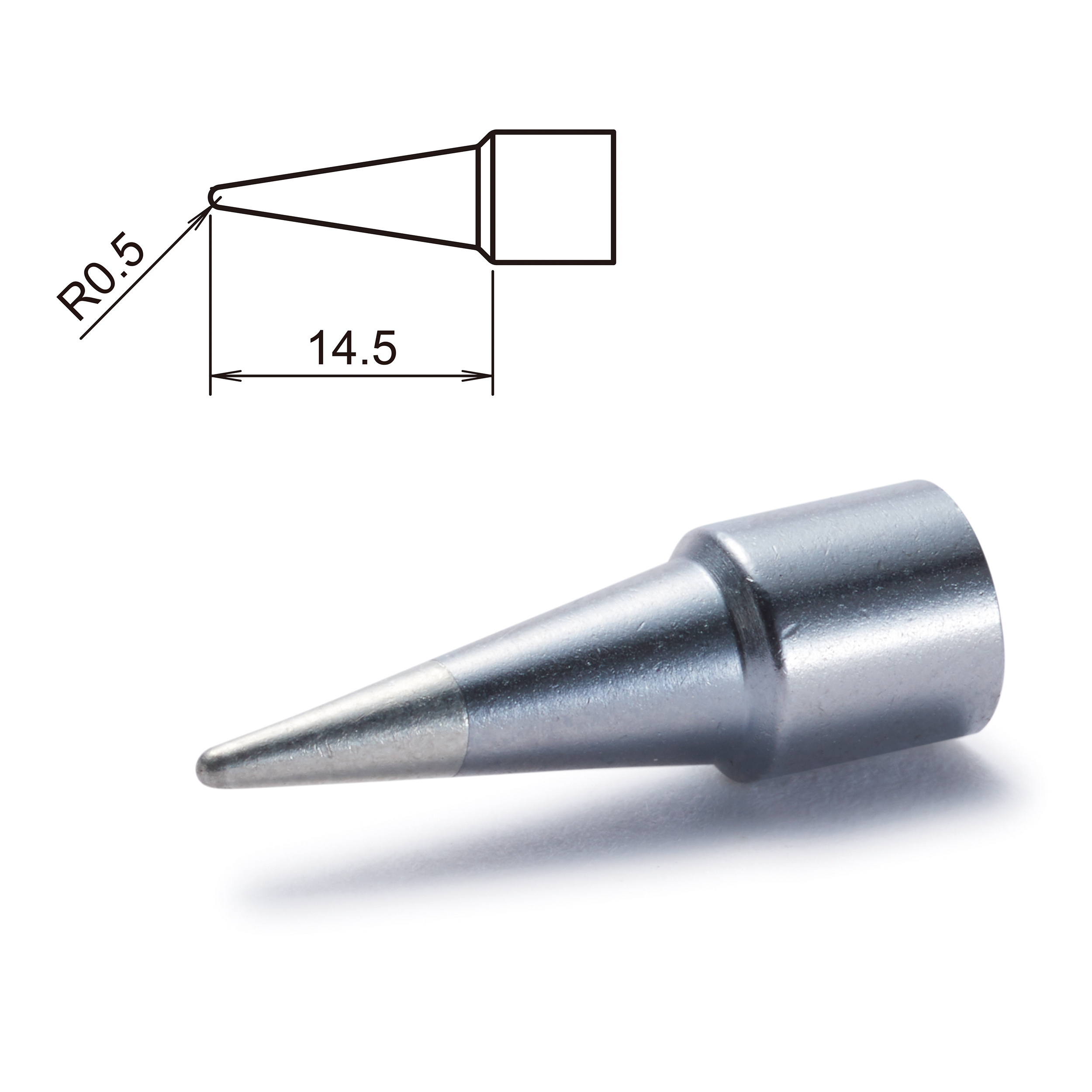 Hakko T32-B 0.5 mm Conical 14.5 mm Soldering Iron Tip for use with FX8806