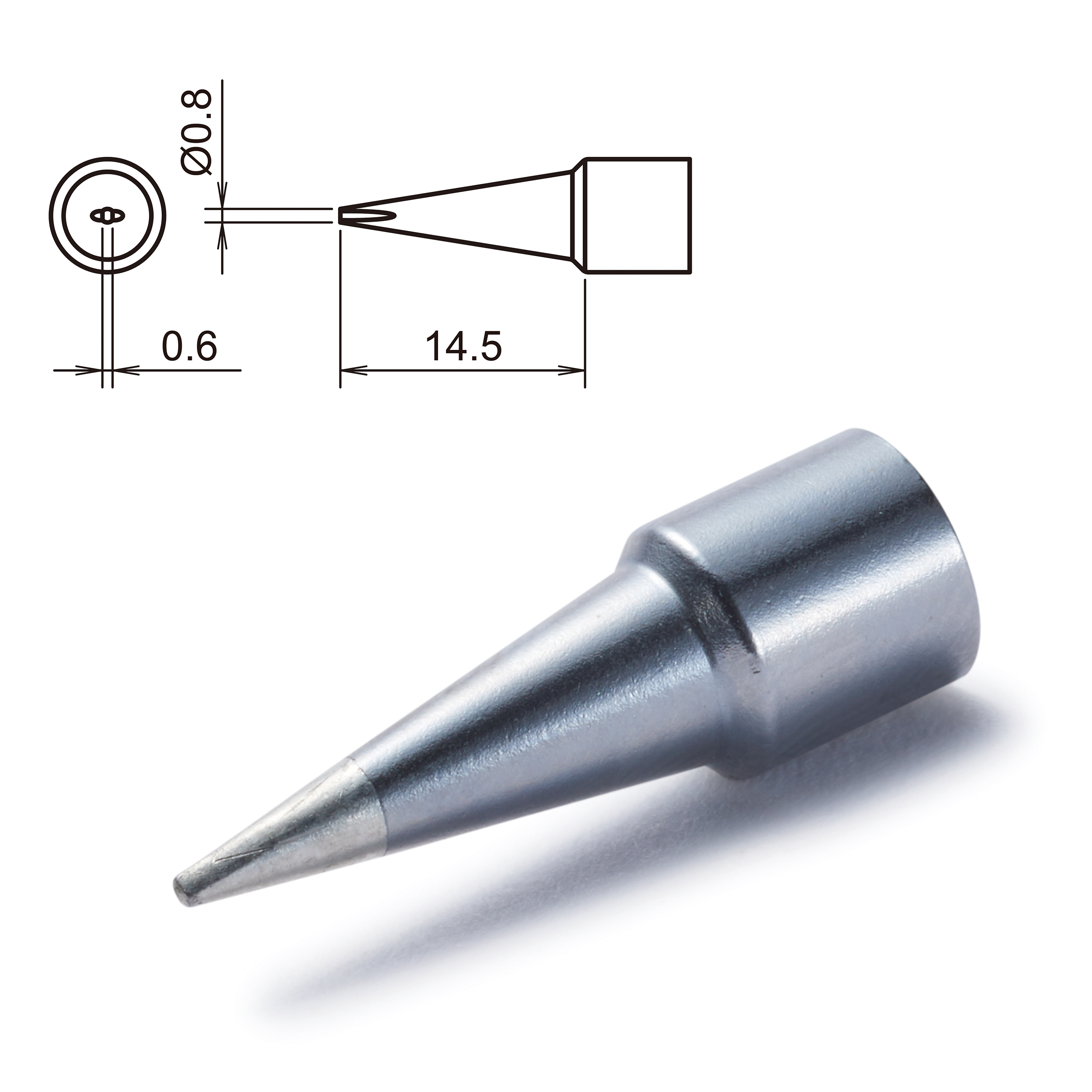 Hakko T32-D08 0.8 mm Chisel 14.5 mm Soldering Iron Tip for use with FX8806