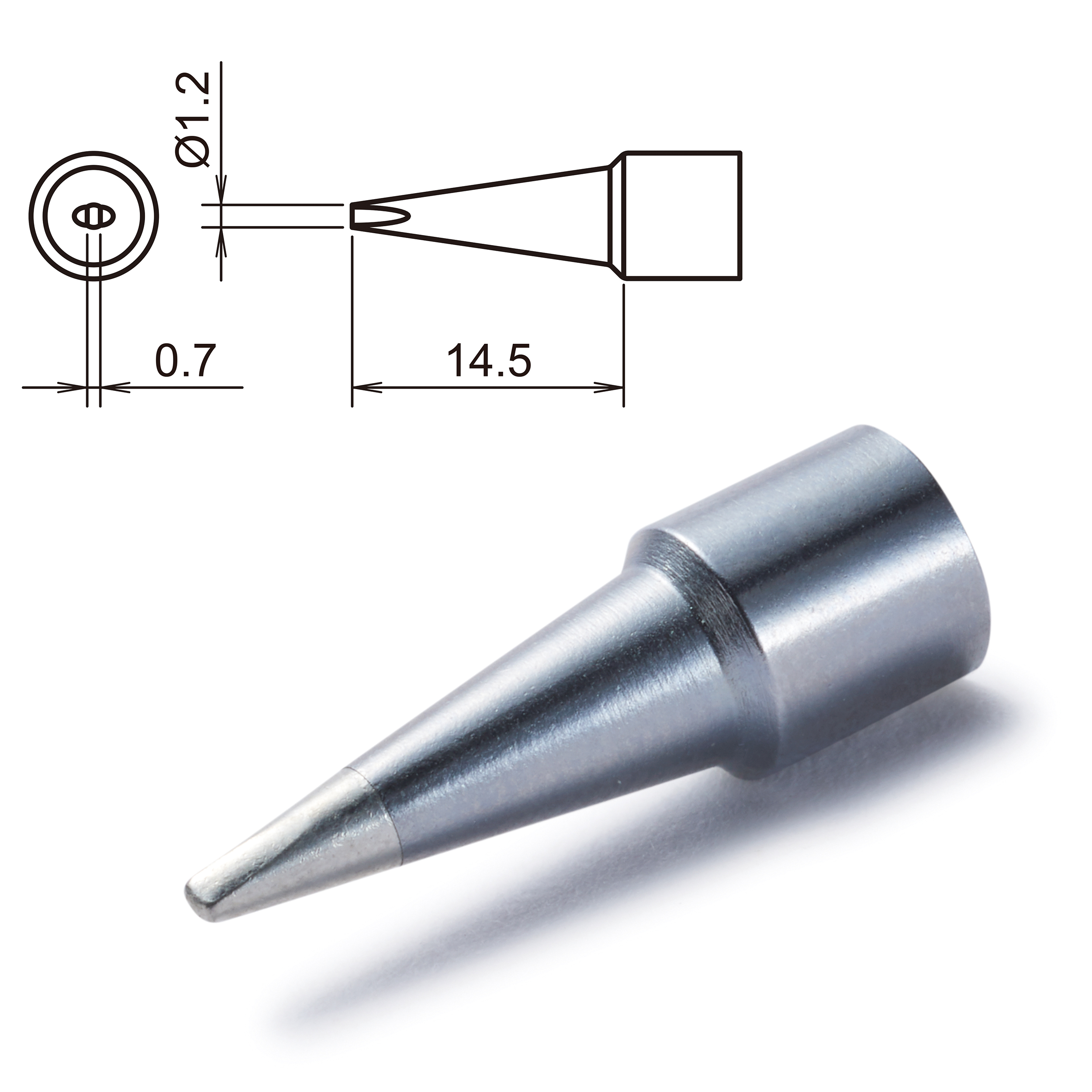 Hakko T32-D12 1.2 mm Chisel 14.5 mm Soldering Iron Tip for use with FX8806