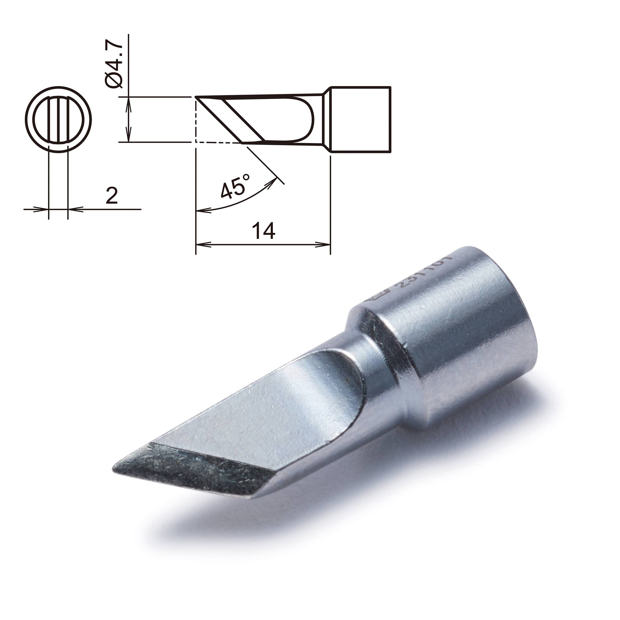 Hakko T32-KF 4.7 mm Knife Soldering Iron Tip for use with FX8806