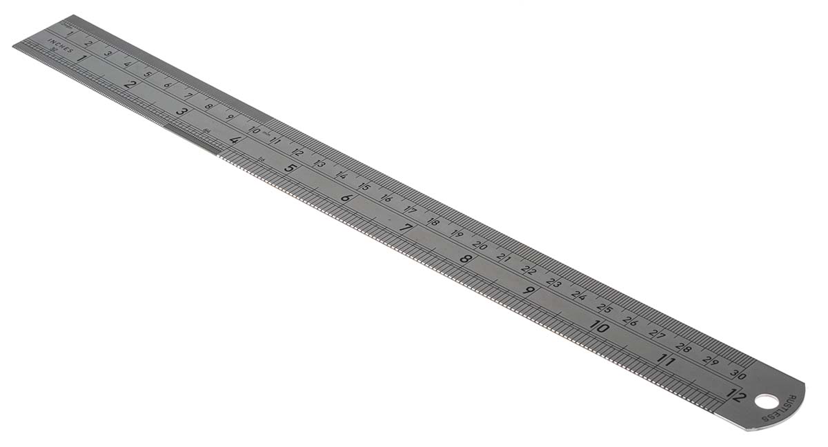 CK 300 mm Stainless Steel Ruler Imperial, Metric