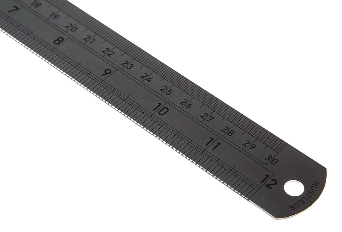 t3530-12 CK 300 mm Stainless Steel Ruler Imperial, Metric