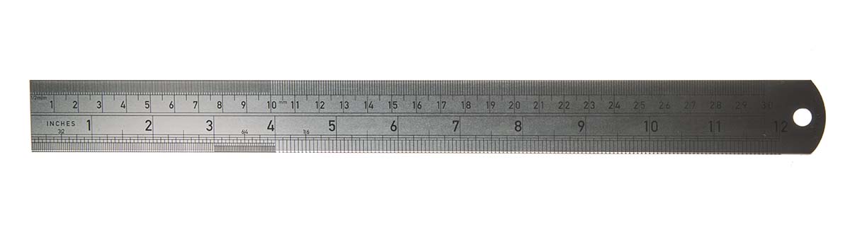 t3530-12 CK 300 mm Stainless Steel Ruler Imperial, Metric