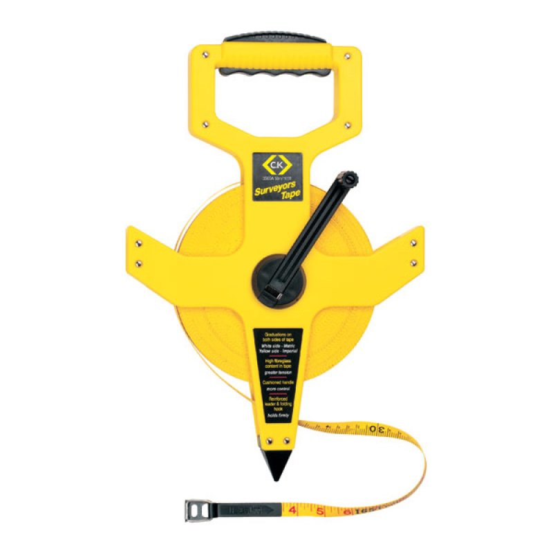CK T3565 100 m Tape Measure, Imperial, Metric