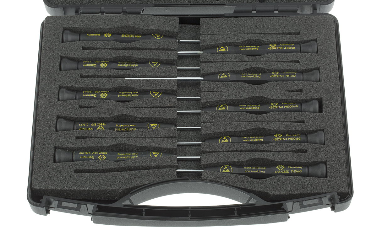 t3707dx CK 14 Piece ESD Tool Kit Tool Kit with Case VDE/1000V Approved