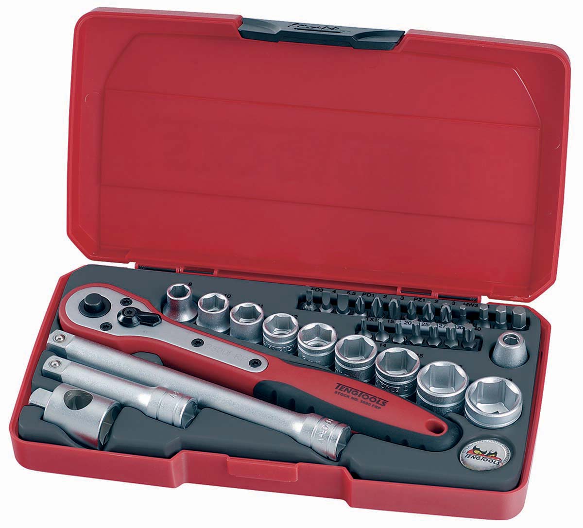 Teng Tools 34-Piece 3/8 in Hexagon Socket Set
