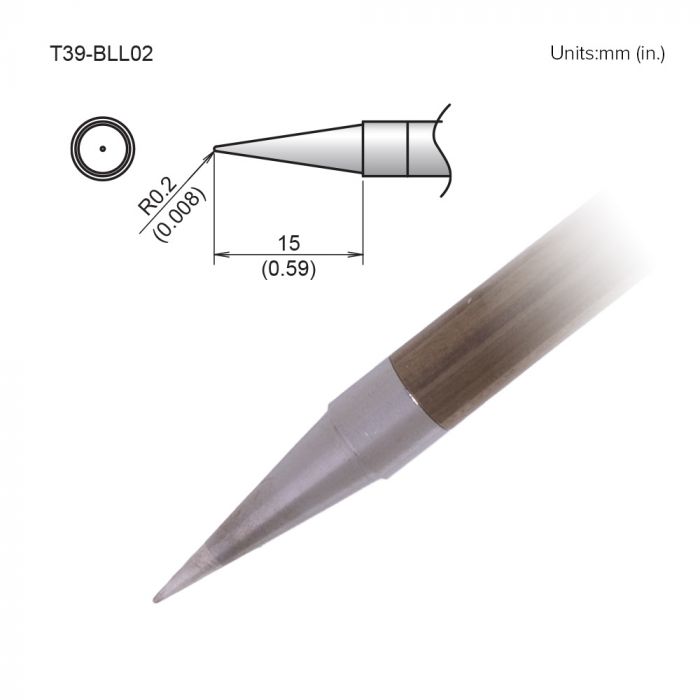 Hakko FX-9701/9702 2 x 15 mm Conical Soldering Iron Tip for use with FX-9702, FX-9701