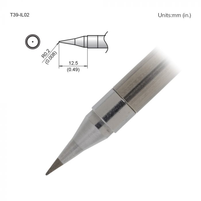 Hakko FX-9701/9702 2 x 12.5 mm Micro Fine Soldering Iron Tip for use with FX-9701, FX-9702