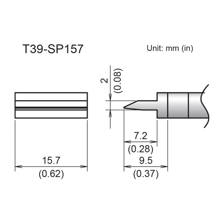 Hakko FX-9701/9702 Spatula Soldering Iron Tip for use with FX-9702, FX-9701