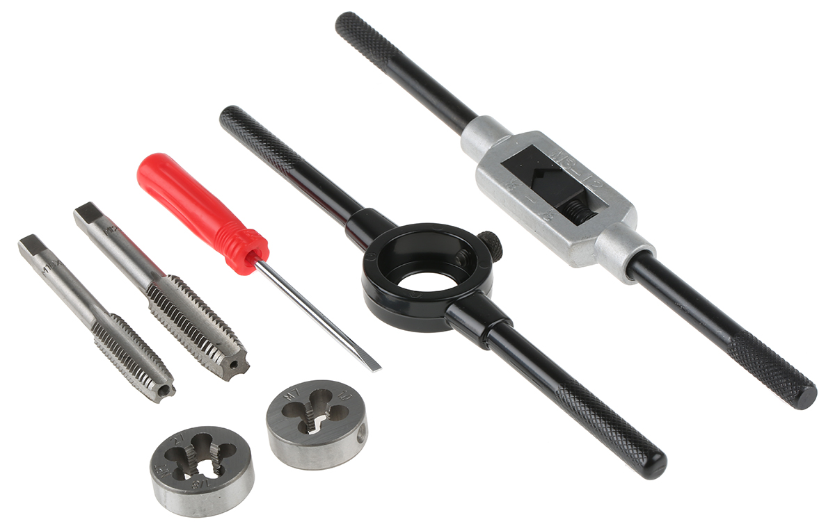 CK 21-Piece Carbon Steel Thread Tap & Die Set, 1/8 in NPT - 1/8 in NPT Taps, 1/8 in NPT - 1/8 inch NPT Dies