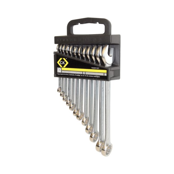 CK 12-Piece Combination Spanner Set, 12, 14, 11, 9, 15, 19, 13, 17, 8, 22, 10, 21, Chrome Vanadium Steel