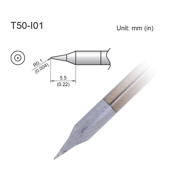 Hakko FX9703 0.1 mm Micro Fine Soldering Iron Tip for use with FX9703