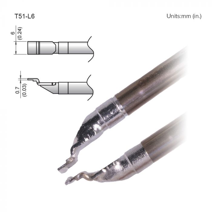 Hakko FX-9705 6 mm Soldering Iron Tip for use with FX9705