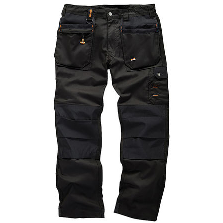 Scruffs Worker Plus Trouser Men's Work Trouser Black 36 in Waist 32in Leg