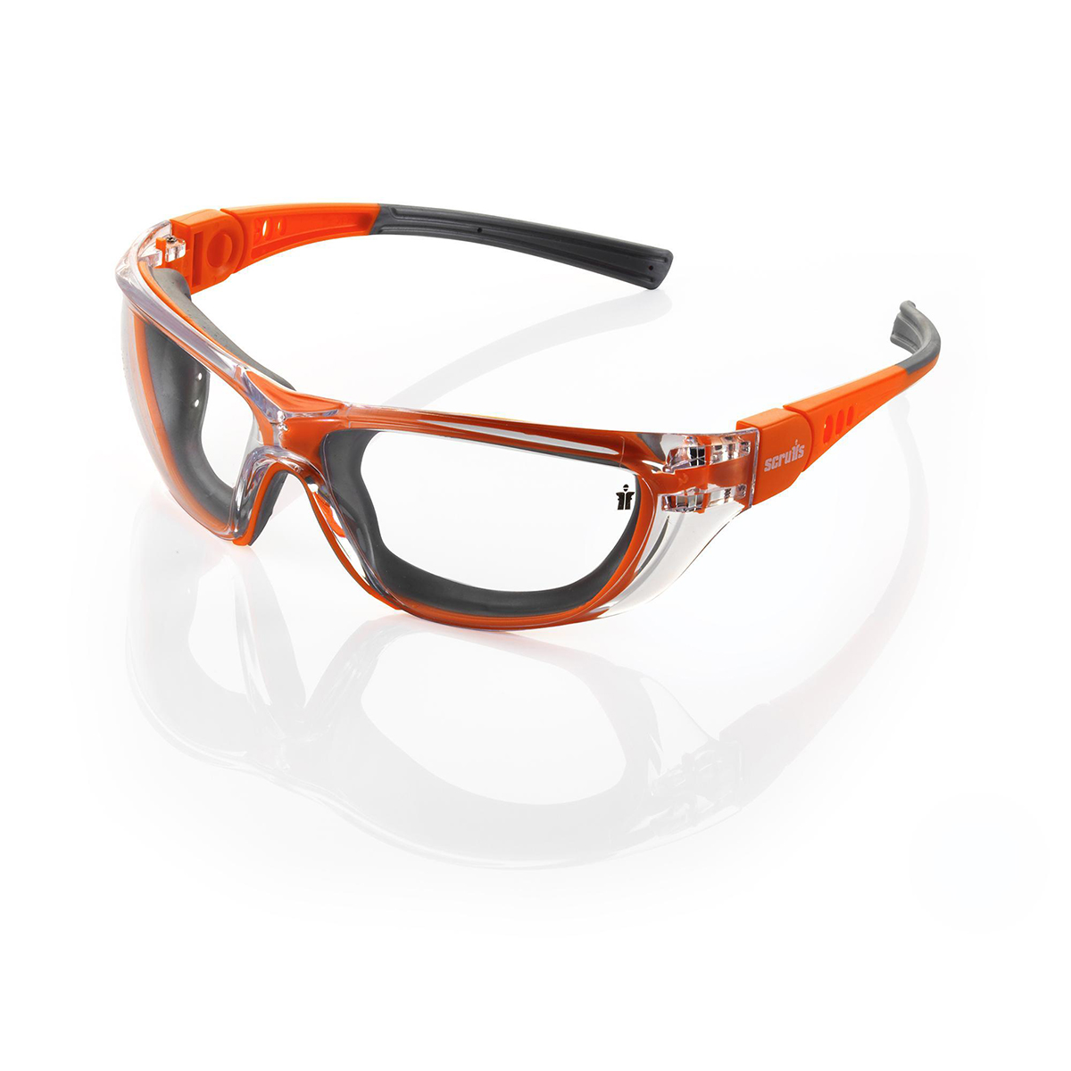 Scruffs Falcon Safety Safety Glasses, Hot Solid Projections, Liquid Splash, Scratch Resistant, Heat Resistant, Surface