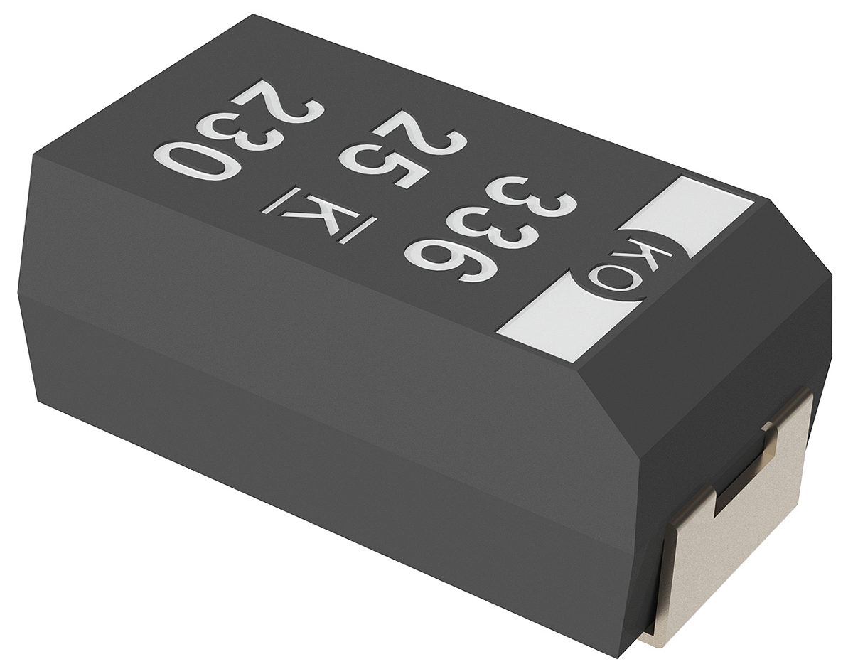 KEMET 33 μF Surface Mount Polymer Capacitor, 25V dc