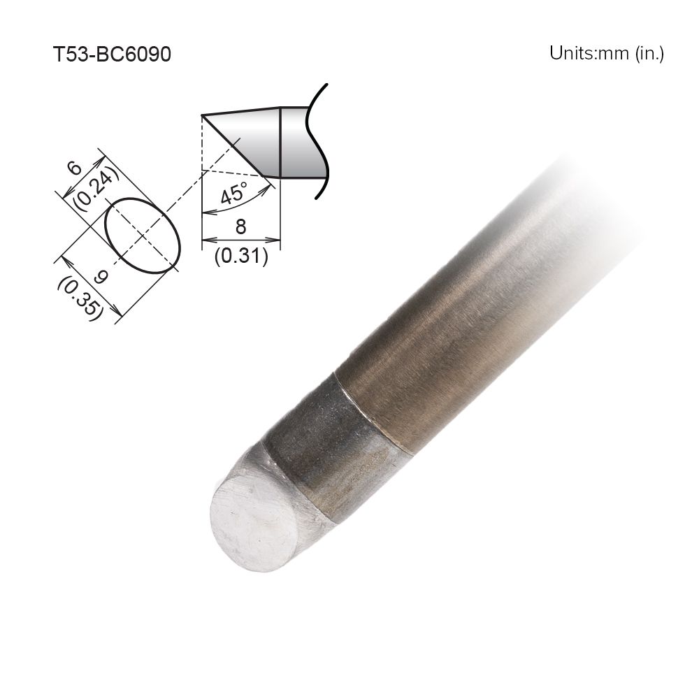 Hakko FX-9707/9708 Conical Soldering Iron Tip for use with FX-9707, FX-9708