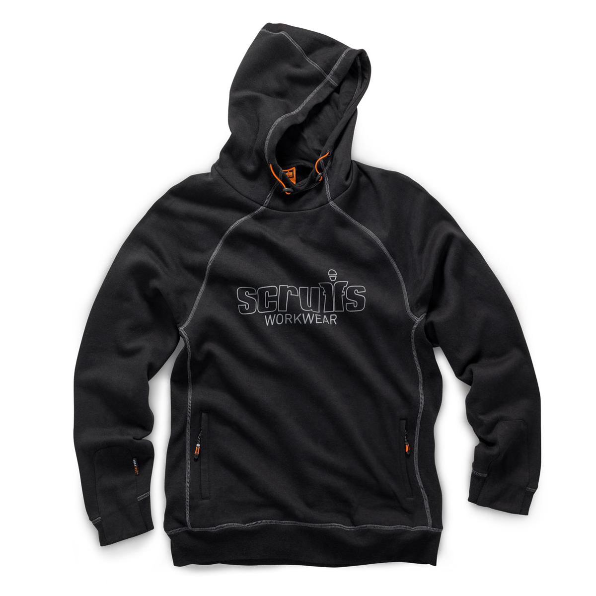 Scruffs Trade Black Polyester, Cotton Men's Pull Over Work Hoodie XL 460 to 480 mm