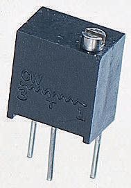 2 kΩ, Through Hole Trimmer Potentiometer, Pin 0.25 W Top Adjust Vishay, T63