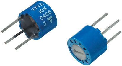 47 kΩ, Through Hole Trimmer Potentiometer, Pin 0.5 W Top Adjust Vishay, T7