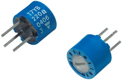 1 kΩ, Through Hole Trimmer Potentiometer, Pin 0.5 W Top Adjust Vishay, T7
