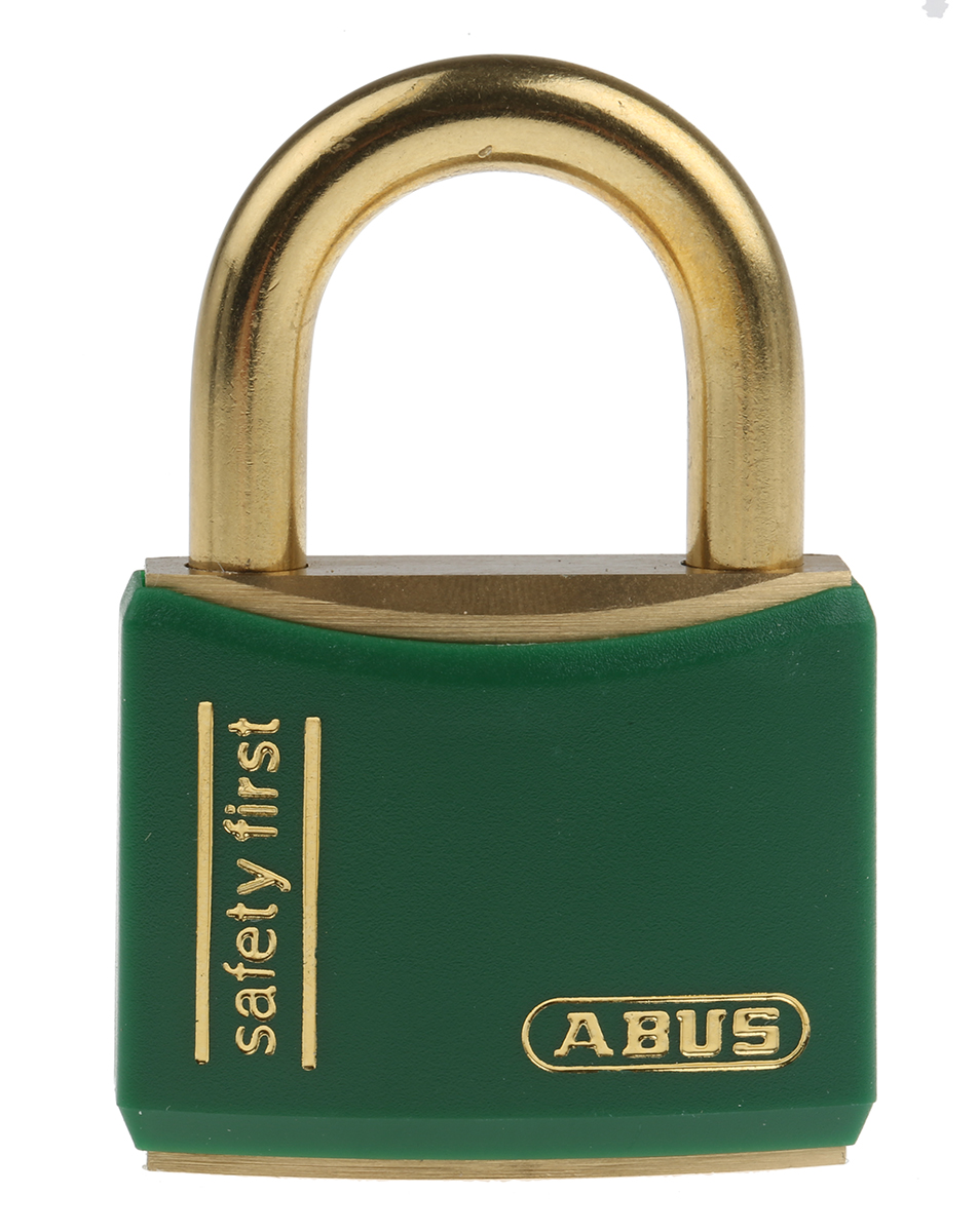 t84mb40-vert-safety-first ABUS Keyed Brass Safety Padlock Weatherproof, 6 mm Shackle, 43mm Body