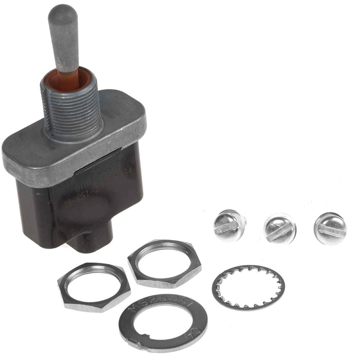 Otto Toggle Switch, Panel Mount, On-Off-On, SPDT, Screw Terminal, 28 V dc, 115 V ac