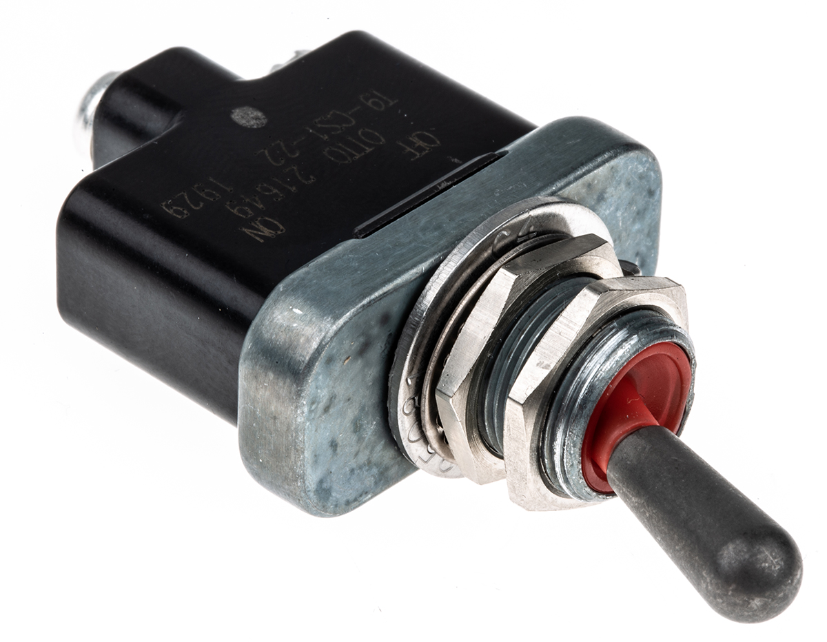 t9-cs1-22 Otto Toggle Switch, Panel Mount, On-Off, SPST, Screw Terminal, 28 V dc, 115 V ac