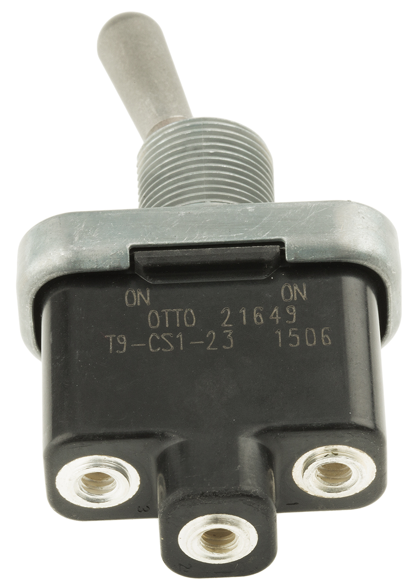 t9-cs1-23 Otto Toggle Switch, Panel Mount, On-On, SPDT, Screw Terminal, 28 V dc, 115 V ac