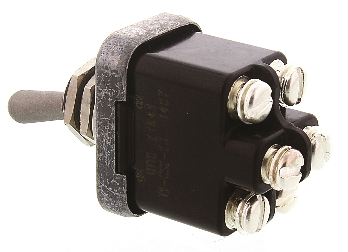 t9-cs2-23 Otto Toggle Switch, Panel Mount, On-On, DPDT, Screw Terminal, 28 V dc, 115 V ac