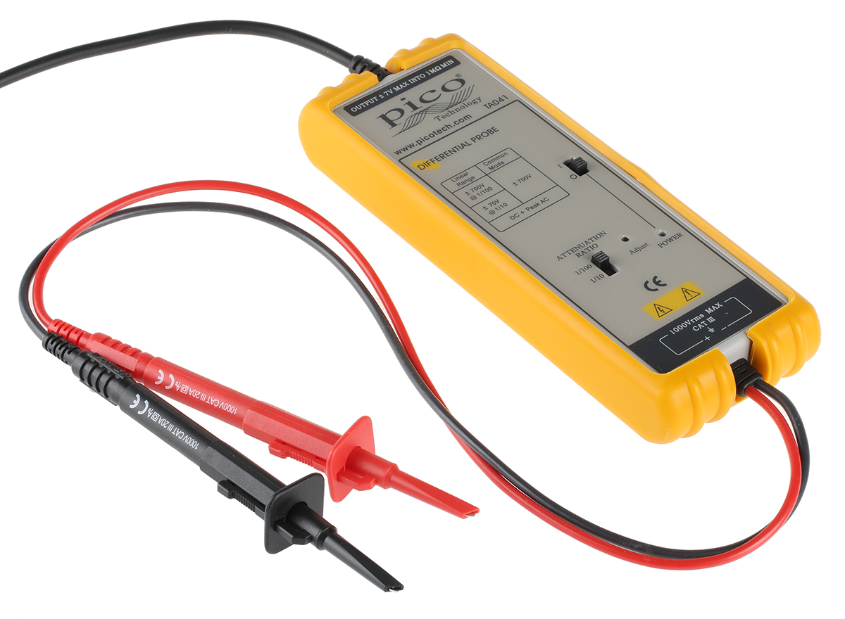 ta041 Pico Technology TA Series TA041 Oscilloscope Probe, Differential Type, 25 MHz, BNC Connector