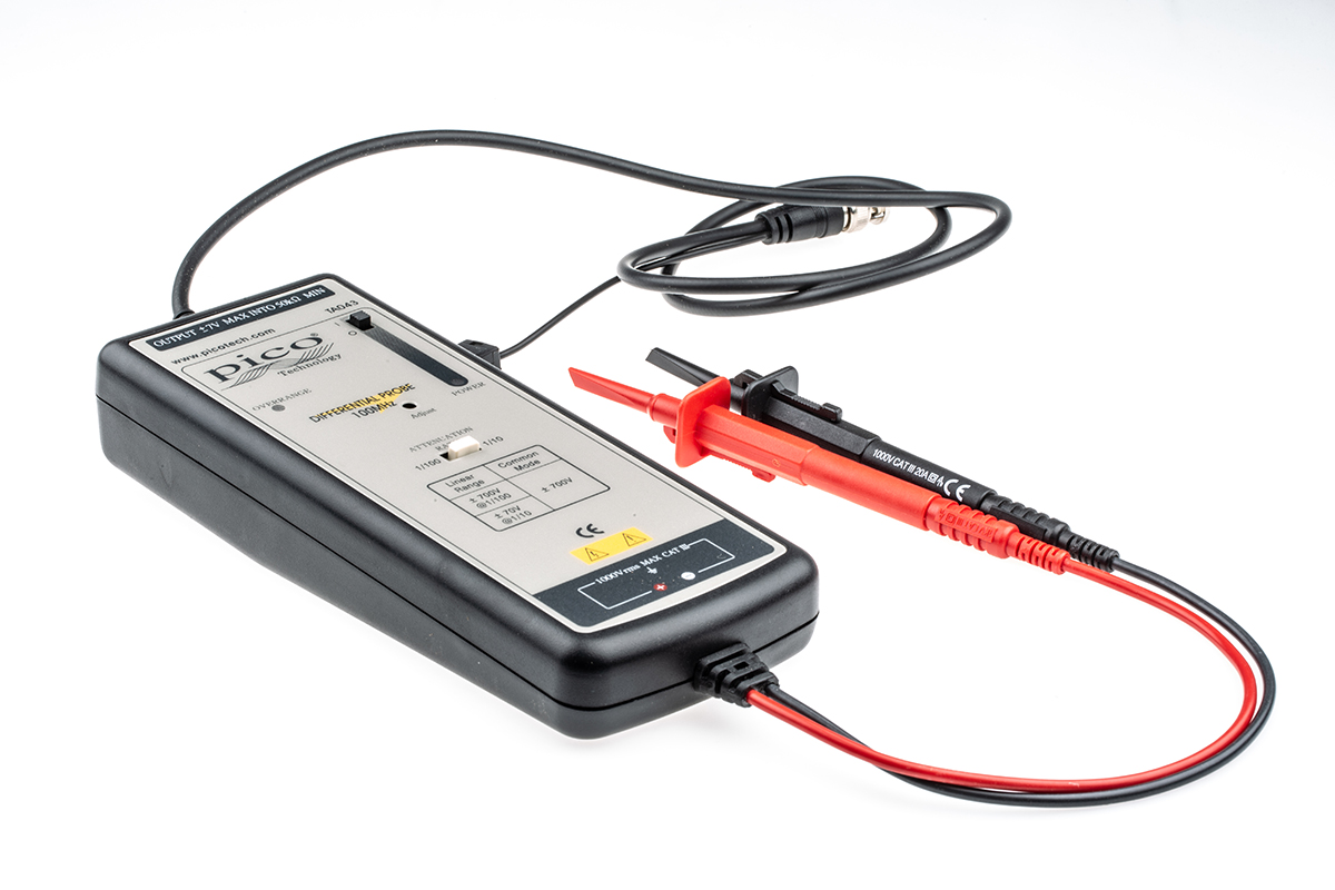 Pico Technology TA Series TA043 Oscilloscope Probe, Differential Type, 100 MHz, BNC Connector