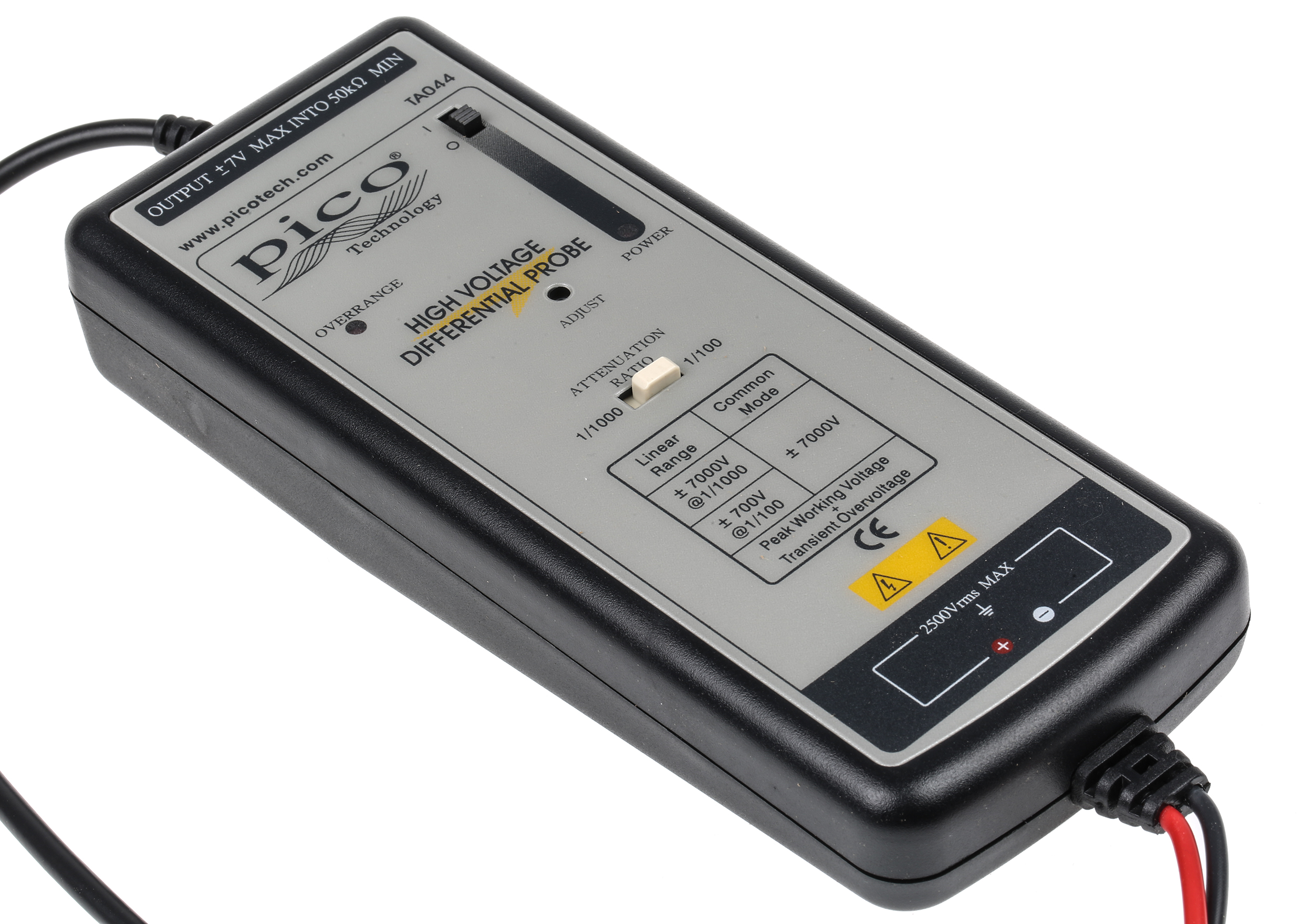 ta044 Pico Technology TA Series TA044 Oscilloscope Probe, Differential Type, 70 MHz, BNC Connector