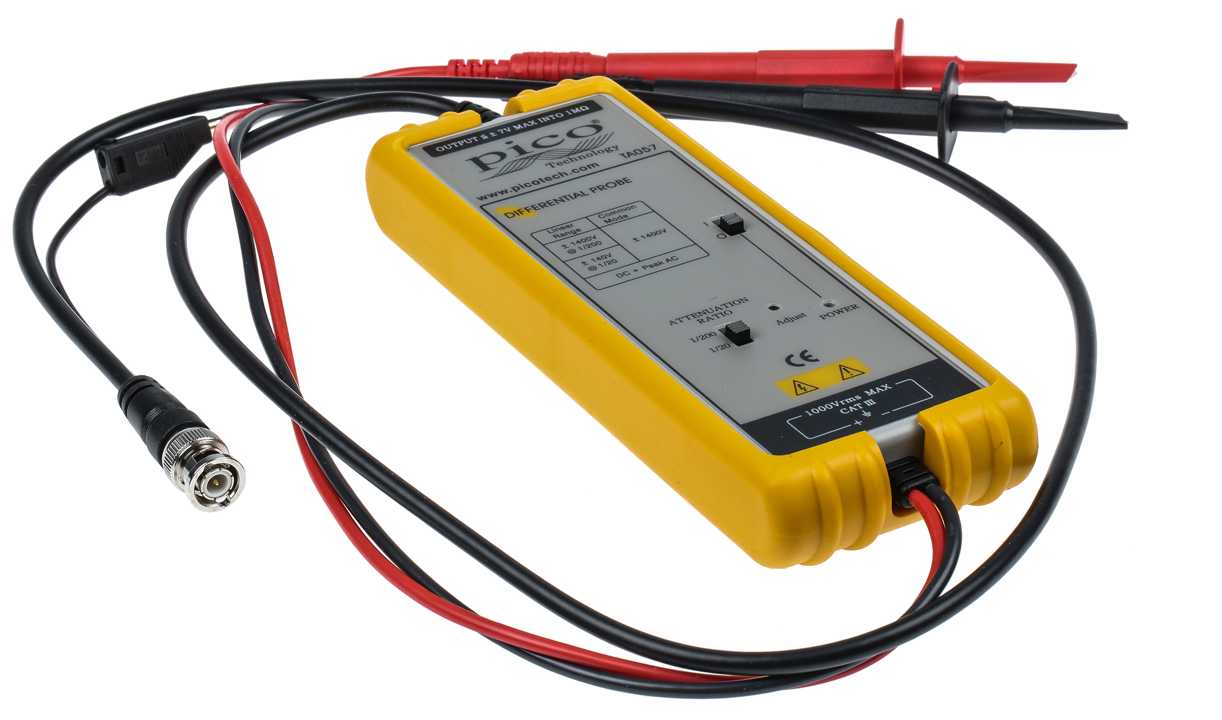 Pico Technology Oscilloscope Probe, Differential Type, 25 MHz, BNC Connector