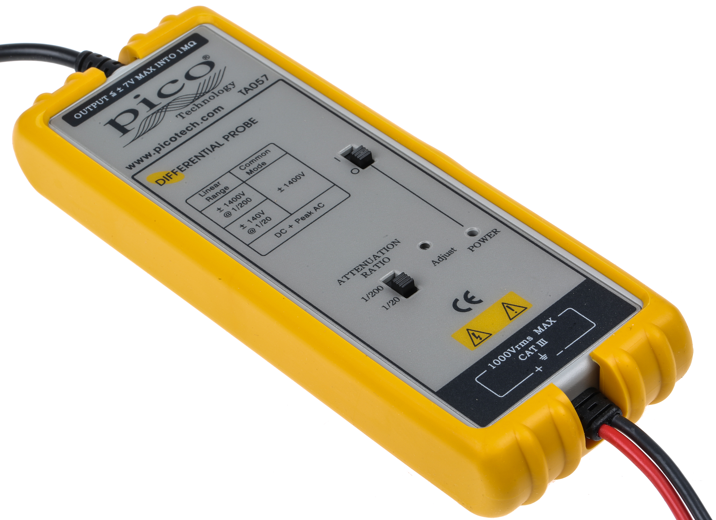 ta057 Pico Technology Oscilloscope Probe, Differential Type, 25 MHz, BNC Connector