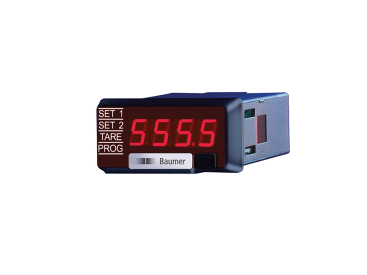 Baumer TA1220 LED Digital Panel Multifunction Meter for Current, Power, Voltage,  22.2 mm  x 45 mm