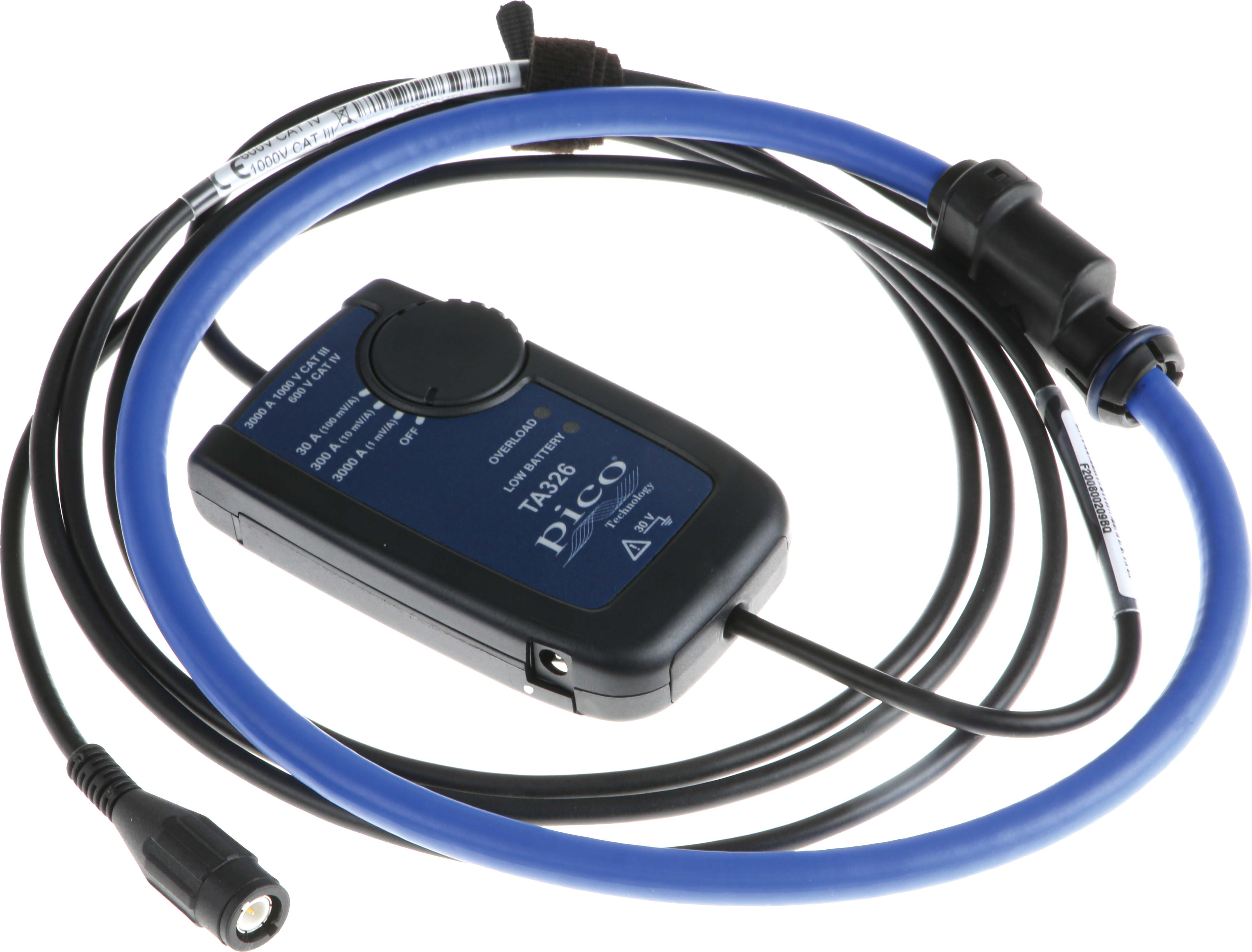 Pico Technology TA326 Current Probe, 30 A DC Max, 3 kA ac AC Max