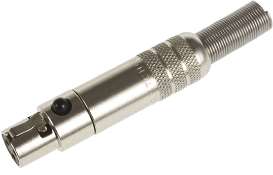 Switchcraft Cable XLR Connector, Straight, 125V Female, 3 Way, Silver Plating